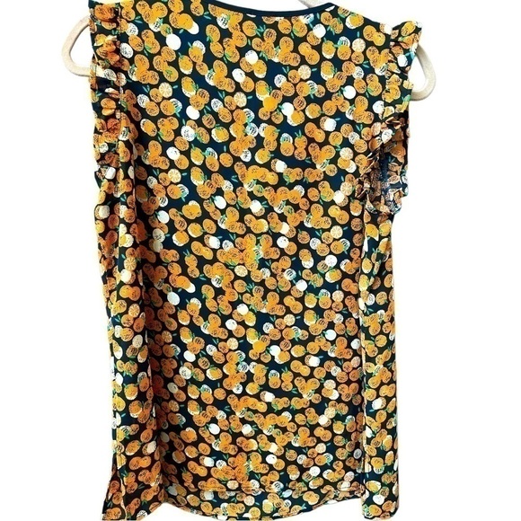Spense sleeveless top, size medium, citrus fruit print, smocking detail - Picture 5 of 5